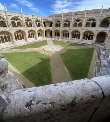 The monastery's inner courtyard is not open to the public.