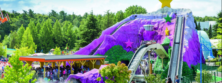 At Dora's Big River Adventure, you rush down the waterfall in top speed.