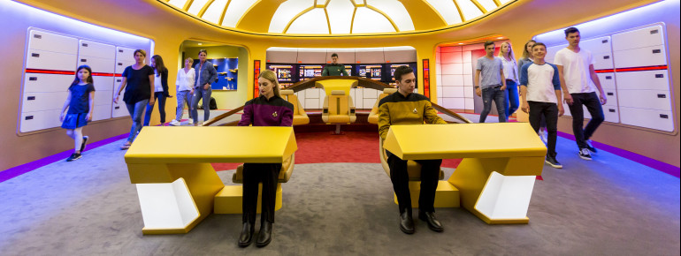 At the Federation Plaza theme area, everything is about Star Trek.