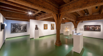 The exhibition features artworks by well-known artists such as Rembrandt, Pechstein and Picasso.