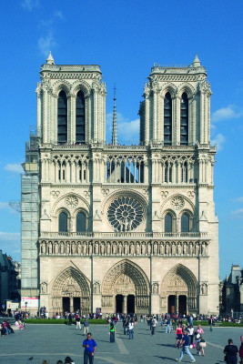 Notre Dame's twin bell towers.