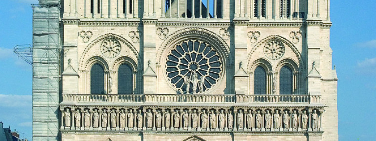 Notre Dame's twin bell towers.