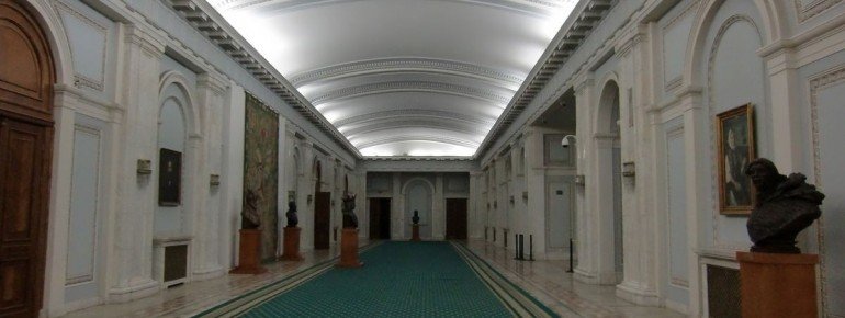 Majestic hallways inside the palace