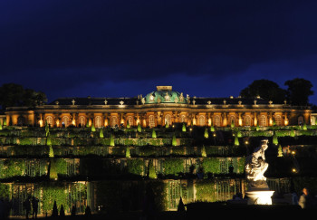 Sanssouci by night.