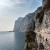 Rugged rocks right above Lake Garda.