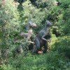 Life-size replicas in the dinosaur park