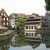 View of the half-timbered houses from the river