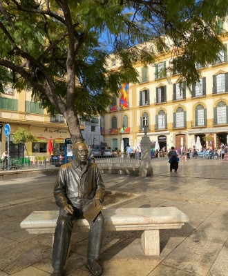 Traces of Picasso can be found all across the city—like this statue in front of his birthplace.