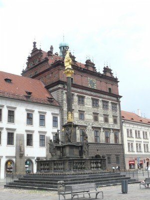 The plague column at the Republic Square