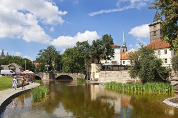The Mlýnská Strouha Water Channel and Park.