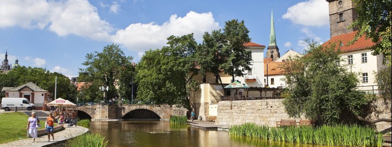 The Mlýnská Strouha Water Channel and Park.