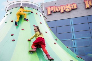Outside, the high climbing mountain awaits brave explorers.