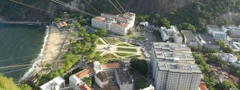 The view visitors have sitting in a gondola