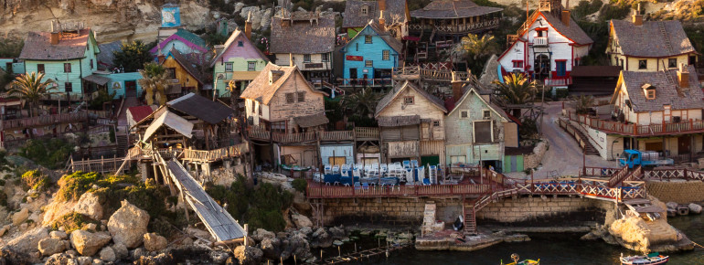 The musical film "Popeye" was shot here in 1980.