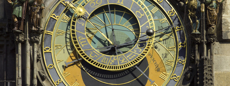 The astronomical clock in Prague.