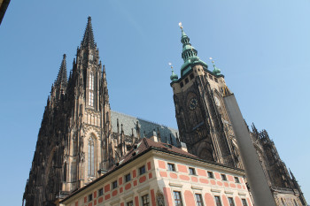 The towers of St. Vitus Cathedral characterise the image of the castle.