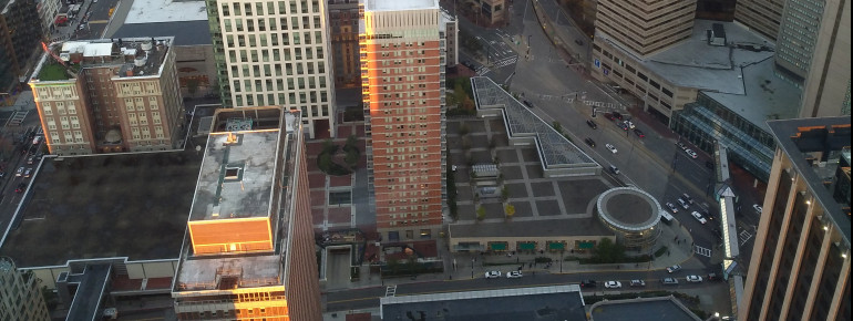 When you happen to look down at the streets you realize you're at a height of 689 feet (210 m).