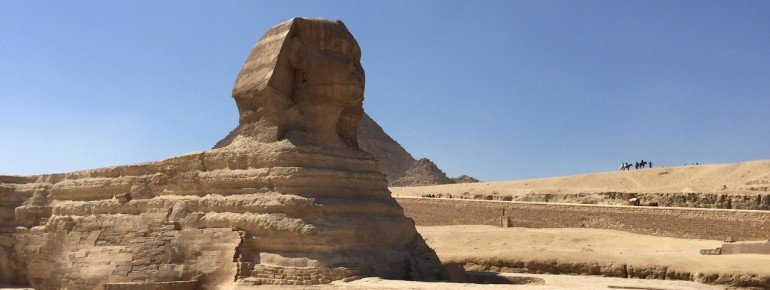 Like the pyramids, the Great Sphinx is a UNESCO World Heritage Site
