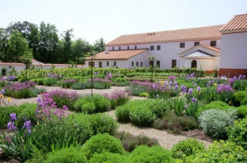 The gardens feature numerous herbs.