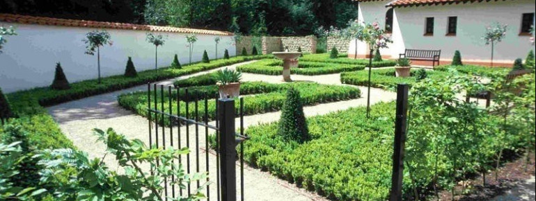 Take a walk through the beautiful rose garden.