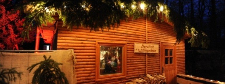 You can rent little log cabins.