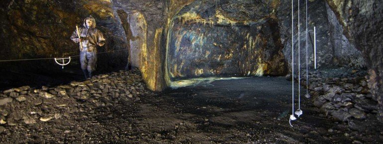 Blue-Green Grotto in the Saalfeld Fairy Caves Exhibition Mine