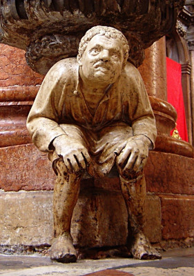 One of the hunchback statues of Gabriele Caliari