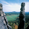 The 47 m high Barbarine is the most famous rock in Saxon Switzerland.