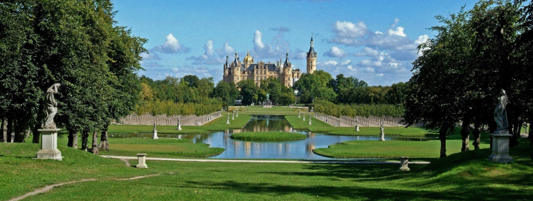 The castle enchants visitors with the extraordinary parks surrounding its walls.