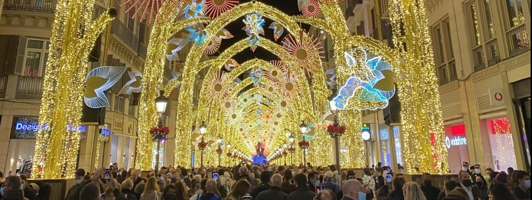 More than 16 million LED lights are used to decorate the street during the Christmas season.