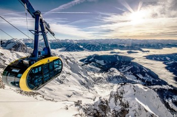 A panoramic gondola takes you up to the summit of the Dachstein.