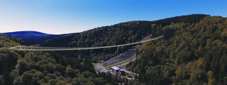 665 meters long is the new German record suspension bridge in Willingen.