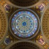 The ornately decorated dome of St. Stephen's Basilica is one of the architectural highlights of the building.