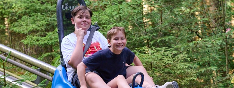 Seven bends and a jump make for a fun and varied ride down the mountain.