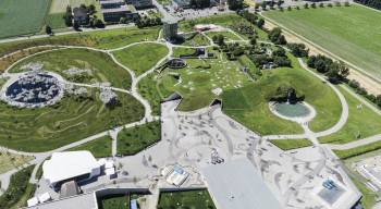 The area of the Swarovski Crystal Worlds from above.
