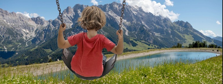 The swing park in the Hochkönig region is the first of its kind in the whole of Austria.