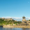 The Deutsches Eck provides a stunning view of the Ehrenbreitstein Fortress across the river.