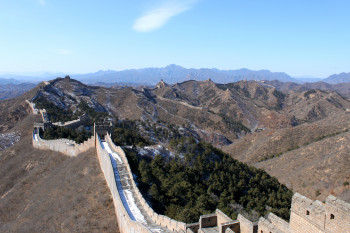 The view from the Great Wall is impressive.