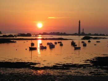 The lighthouse at sundown.