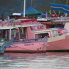 Colorful boats in the port of Paraty