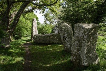 The menhirs can be up to four meters high