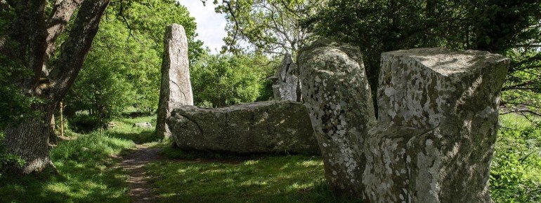 The menhirs can be up to four meters high