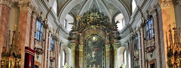 Inside the beautiful church