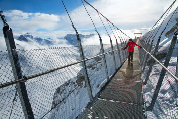 The TITLIS Cliff Walk is situated at over 3,000 meters above sea level.