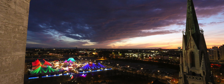 Blick auf das Winterfestival.