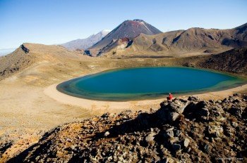 The Blue Lakes in Tongariro National Park.
