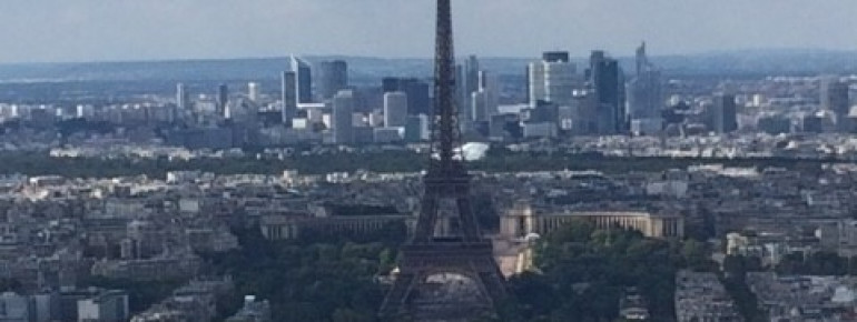 From atop Tour Montparnasse you enjoy a panorama view over Paris