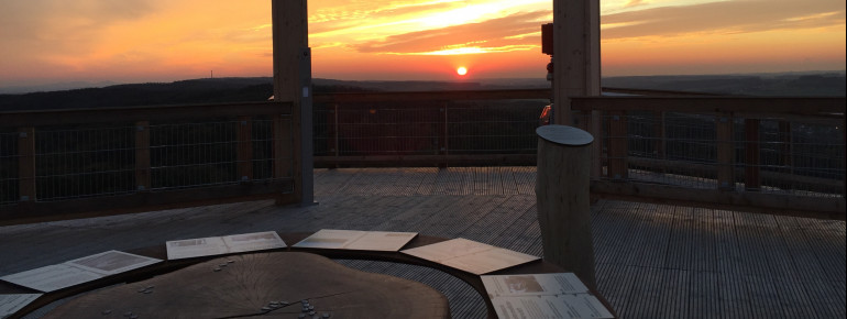 From the observation deck you have a great view over the Bergisches Land.