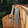 The slide is one of the adventure stations on the tree-top walk.