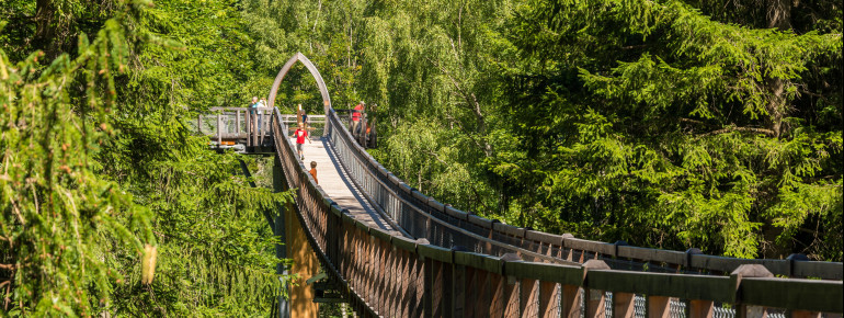 The path is built about 21 metres high.